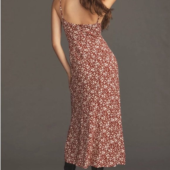 REFORMATION Red Liya Flower Girl Midi Dress Size 6 - Picture 2 of 9